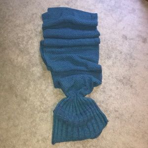 Blue mermaid blanket! Approximately 5 ft long